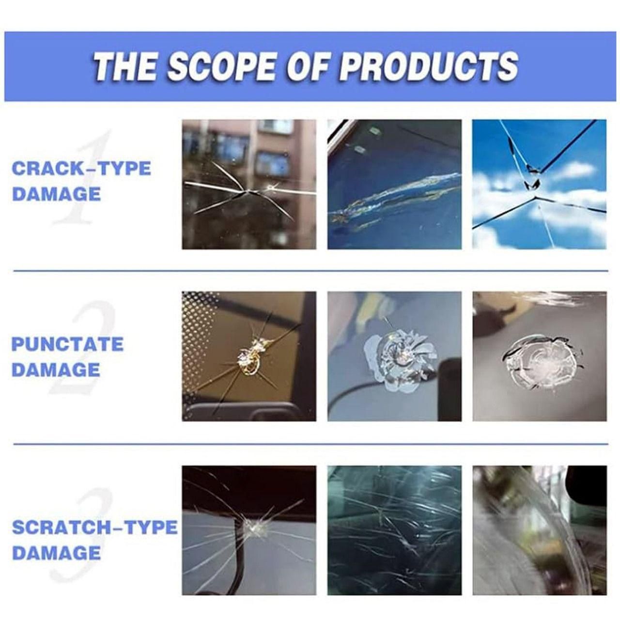 Glass Chip & Crack Fix Kit – 2 Pieces